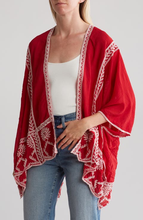 Floral Embroidered Topper