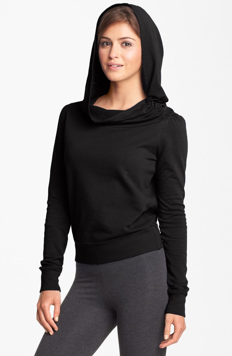 Solow Side Drape Hoodie, Alternate, color, 