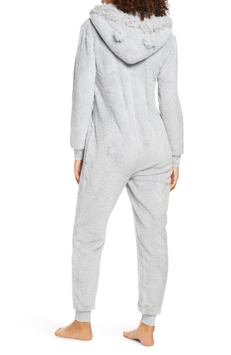 Honeydew Intimates Snowed In Zip Hooded Jumpsuit, Alternate, color, 