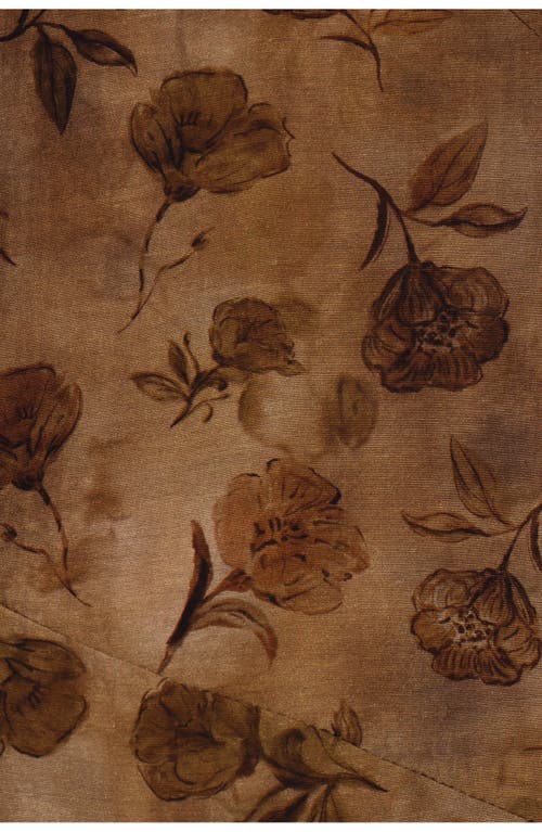 Petal And Pup Petal & Pup Fia Floral Print Chiffon Maxi Dress In Brown