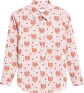 Tao Comme des Garçons Polka Dot Floral Gingham Cotton Poplin Button-Up Shirt