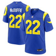 Nike Men's Nike Trent McDuffie Royal Los Angeles Rams Team Game Player Jersey