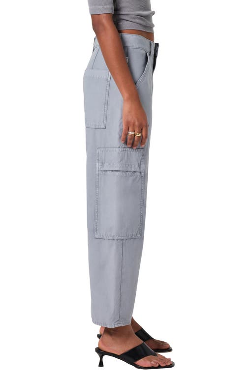 Citizen Of Humanity Citizens Of Humanity Marcelle Cotton Low Slung Cargo Pants In Hematite (blue)