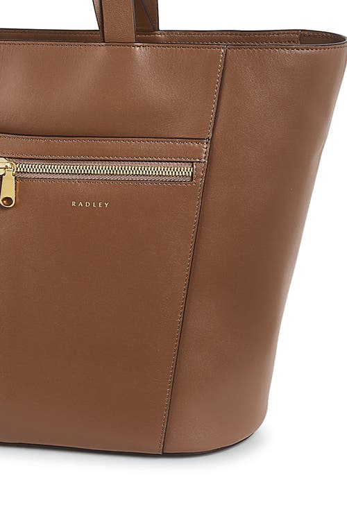 Radley Pockets Icon Zip Leather Tote Bag In Saddle