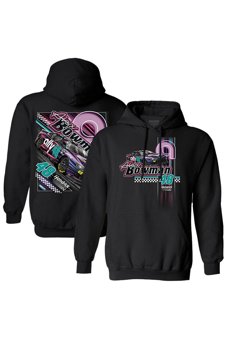 Men's Hendrick Motorsports Team Collection Black Alex Bowman ally Night Car Pullover Hoodie, Main, color, Black