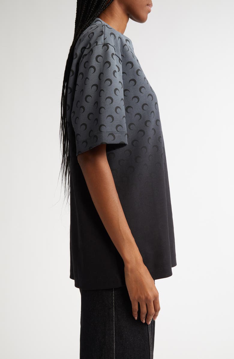 Marine Serre Moon Print Ombré Cotton T-Shirt, Alternate, color, 