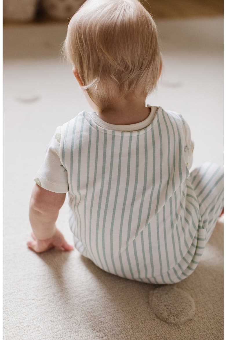 Stripe Organic Cotton Overall, Alternate, color, STRIPES AWAY SEA