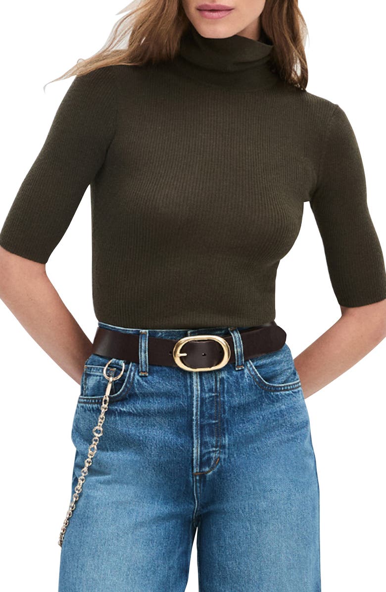Favorite Daughter The Amelia Merino Wool Turtleneck Top, Main, color, Smoketree