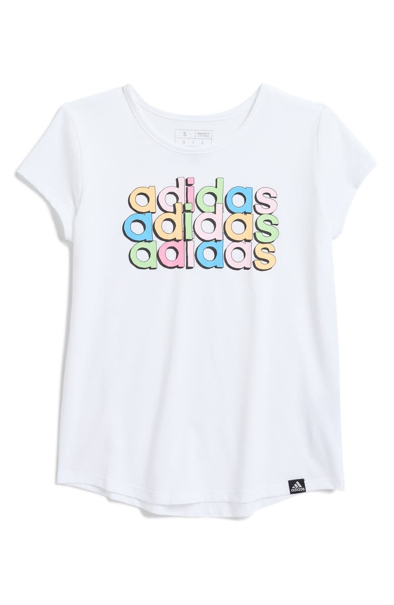 adidas Kids' Linear Bubble Jersey Graphic T-Shirt, Main, color, 
