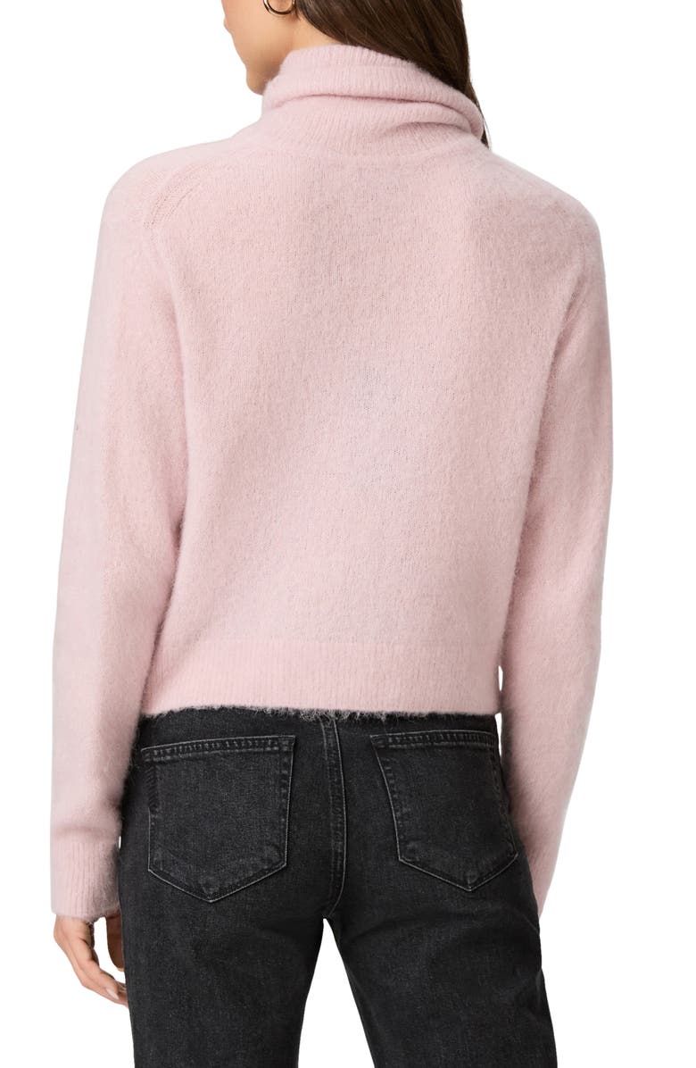 PAIGE Viviana Turtleneck Crop Sweater, Alternate, color, Blush Pink