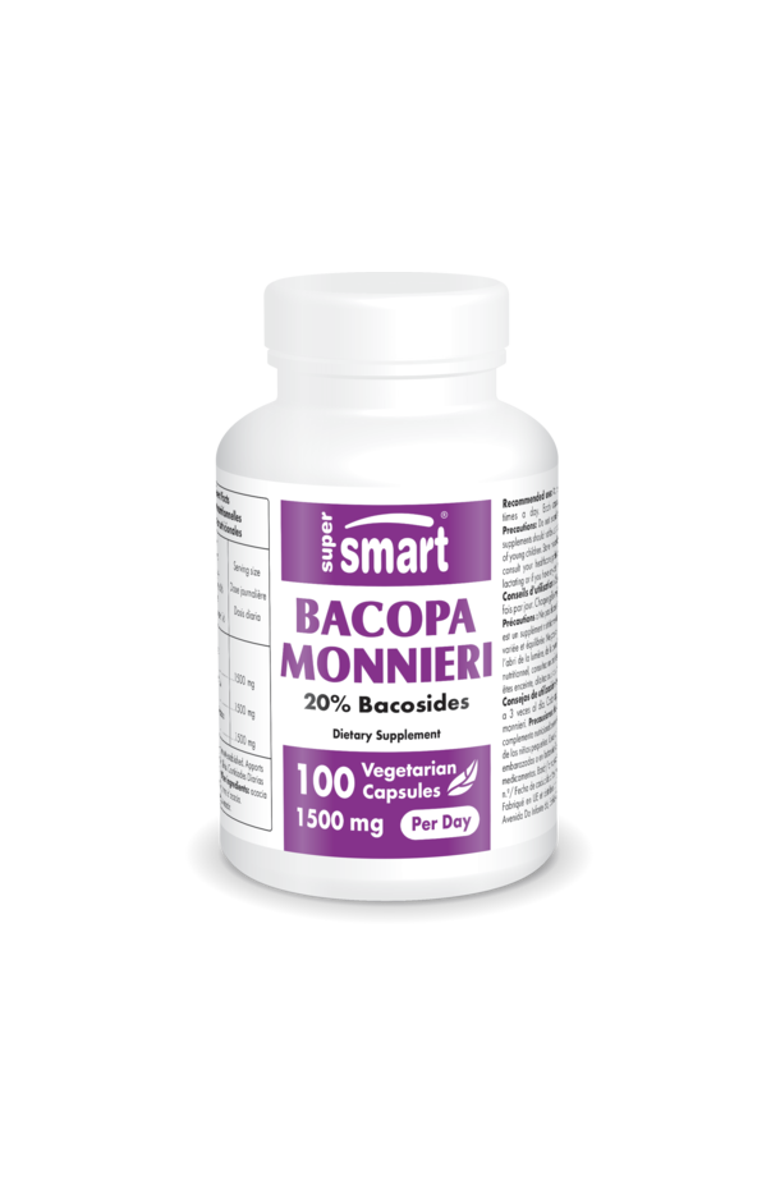 SuperSmart Bacopa Monnieri 1500mg, Main, color, 