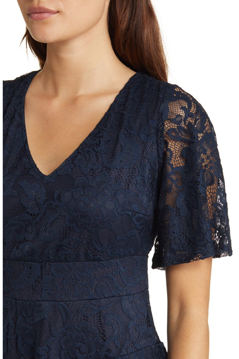 Lace Affair Cocktail Dress, Alternate, color, NAVY BLUE