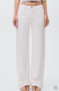 MANGO TEEN Cuff Hem Wide Leg Jeans
