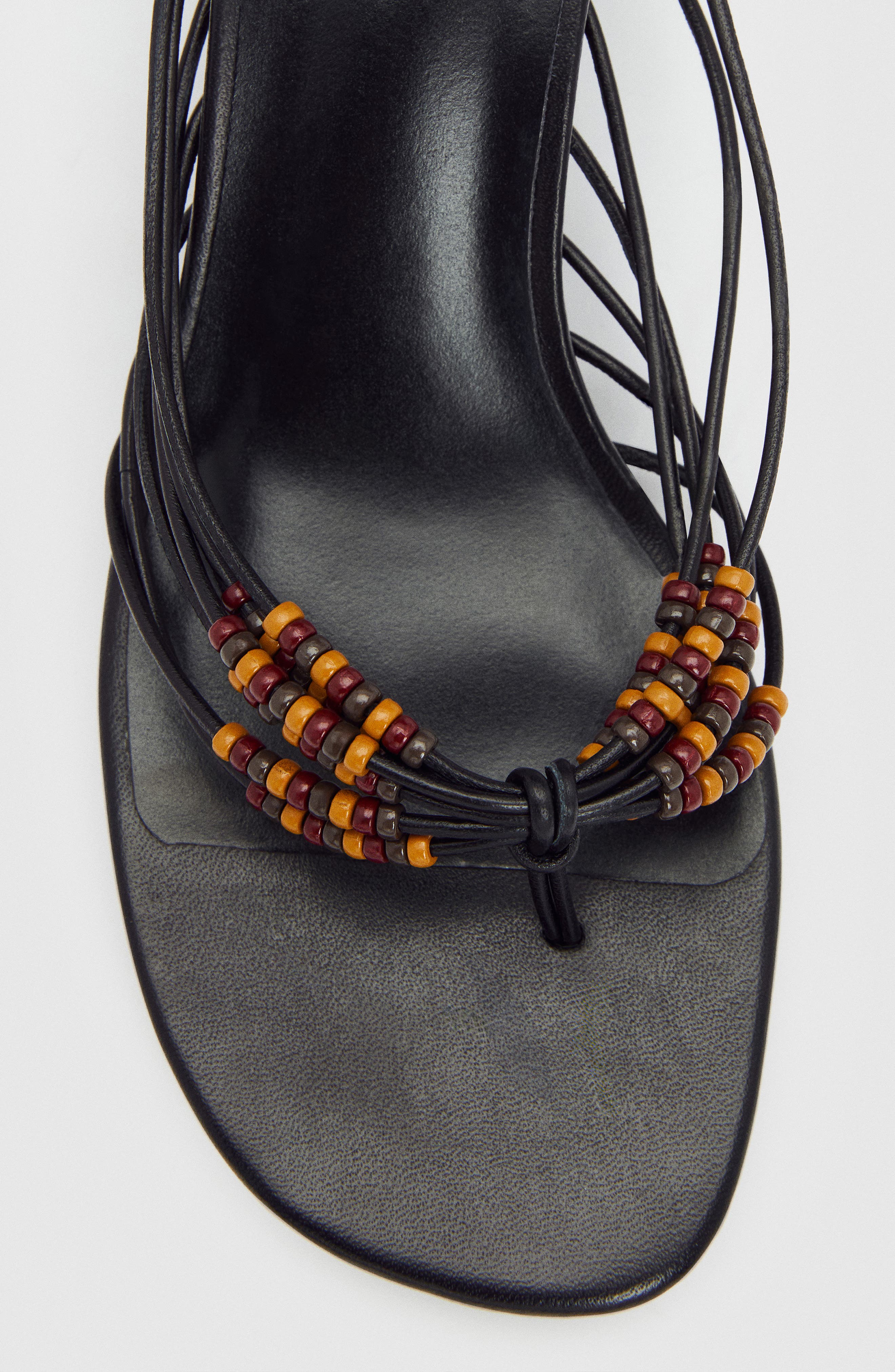 Reformation Jessica Thong Sandal, Alternate, color, Black Leather