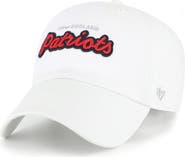 '47 Women's '47 White New England Patriots Trendy Script Clean Up Adjustable Hat
