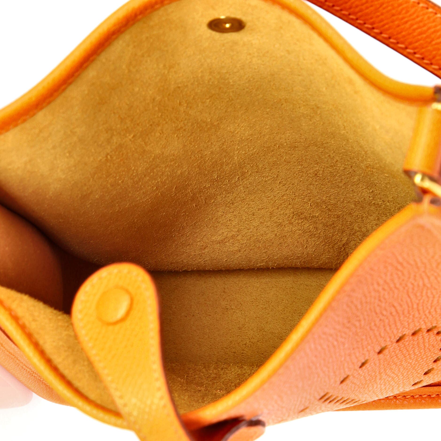 Pre-Owned Hermes Long Strap Evelyne Bag Epsom TPM, Alternate, color, Orange H