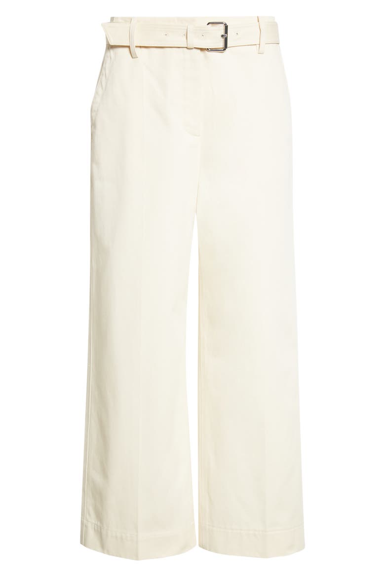 Nila Belted Cotton Drill Crop Straight Leg Pants, Alternate, color, MARZIPAN