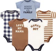 Hudson Baby Essential Cotton Bodysuits 5-Piece Set