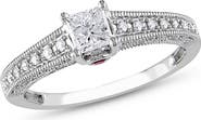 Julianna B. Diamond & Pink Sapphire Accent Engagement 14k