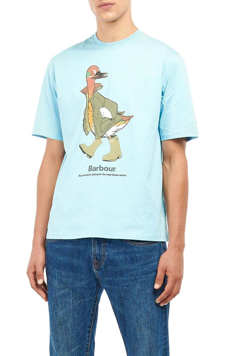 x Noah Duck Graphic Tee, Main, color, SKY BLUE