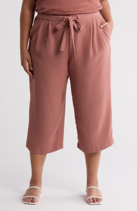 Crop Wide Leg Pants (Plus)