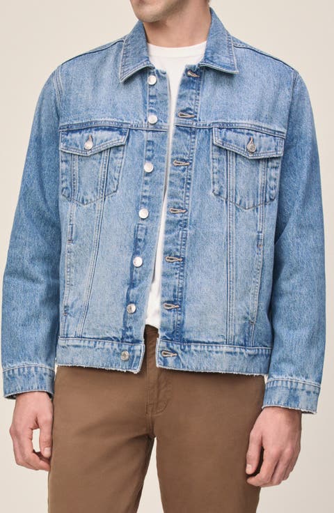 Sea Distressed Denim Trucker Jacket