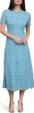 AUGUST SKY Lace Midi Drss