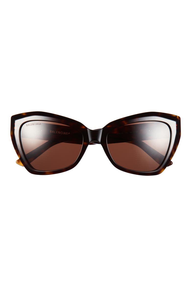 56mm Cat Eye Sunglasses, Main, color, HAVANA HAVANA BROWN