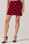 ASTR the Label Osanna Faux Pearl Detail Sweater Skirt