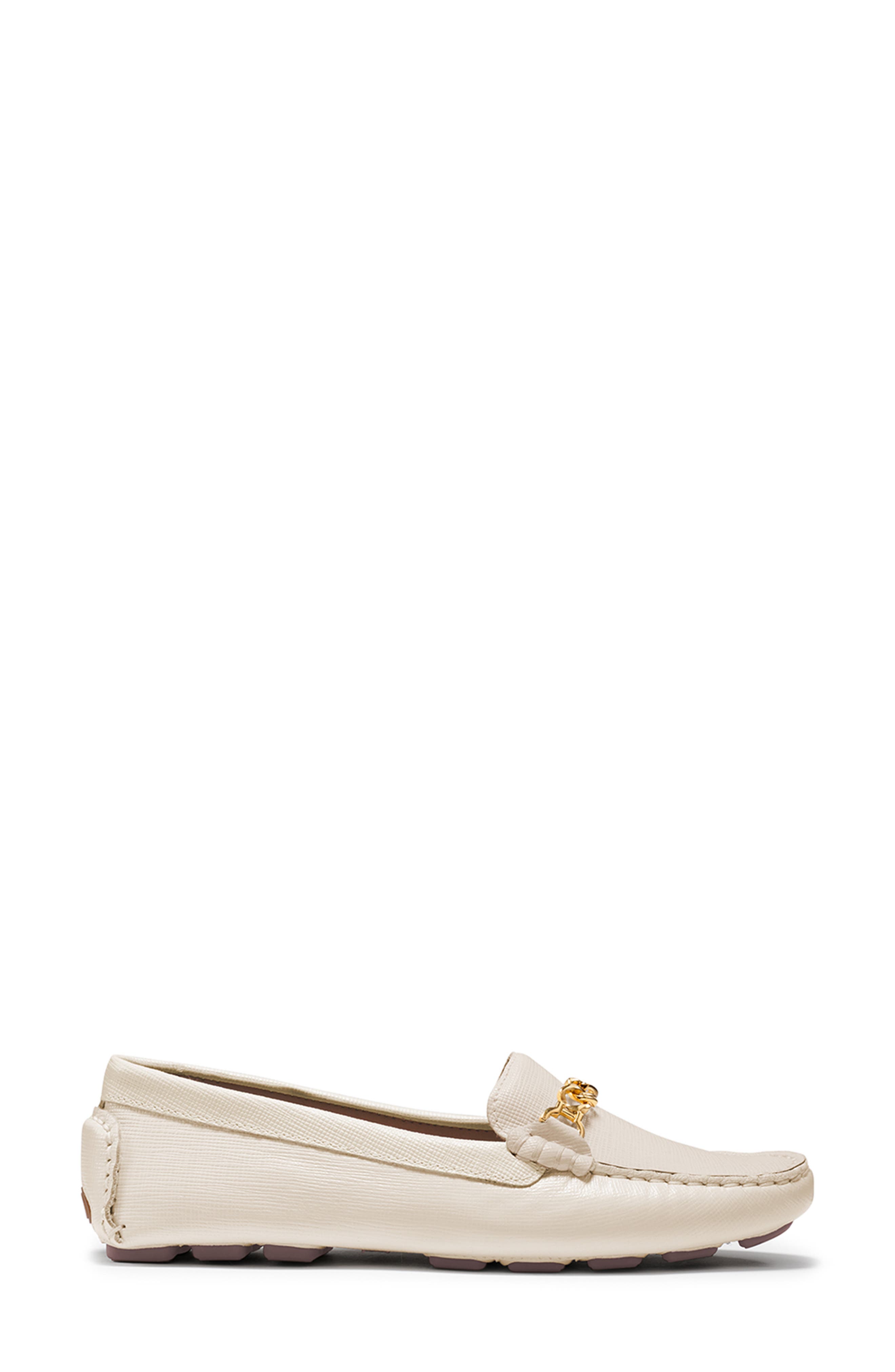 Dylan Chain Driver Loafer, Alternate, color, OFF WHITE