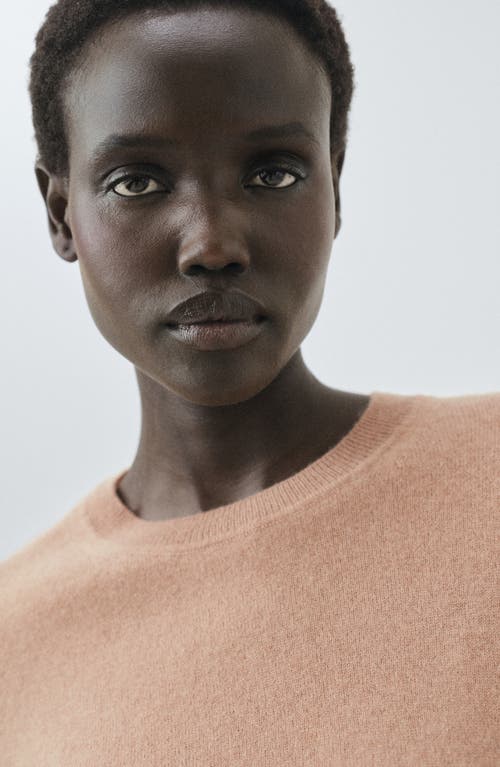 Mango Crewneck Cashmere Sweater In Brown