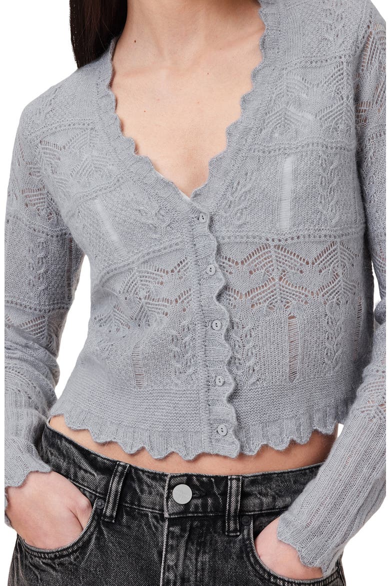 Vanessa Wool & Alpaca Blend Cardigan, Alternate, color, GREY