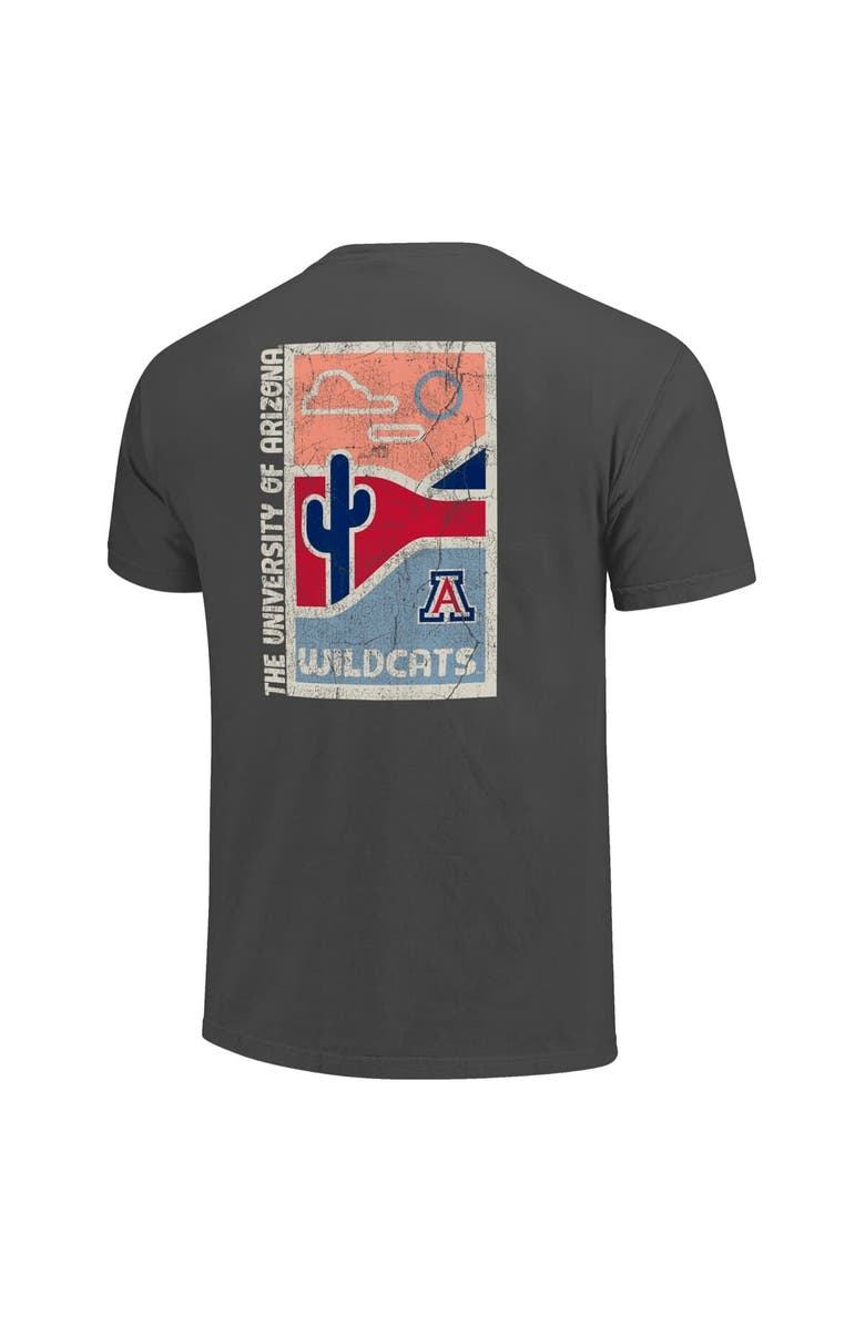 IMAGE ONE Men's  Graphite Arizona Wildcats Comfort Colors Minimal Vista Distressed Graphics T-Shirt, Alternate, color, 