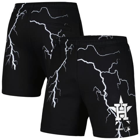 Men's PLEASURES  Black Houston Astros Lightning Shorts