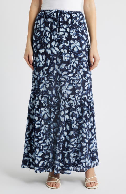 Marulo Floral Tiered Maxi Skirt