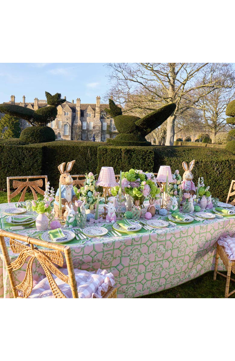 Mrs. Alice Petal Pink Ceramic Bow Candle Holders, Alternate, color, Pink