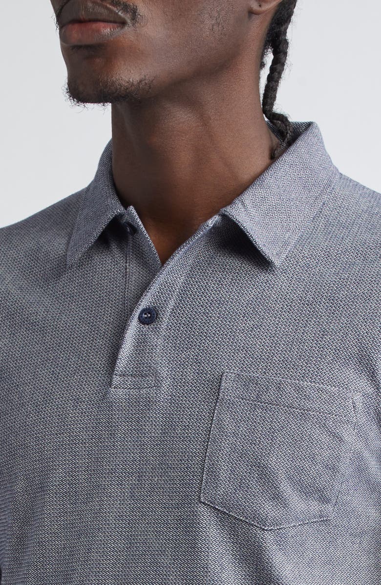 Sunspel Riviera Supima<sup>®</sup> Cotton Piqué Polo, Alternate, color, Navy Twist