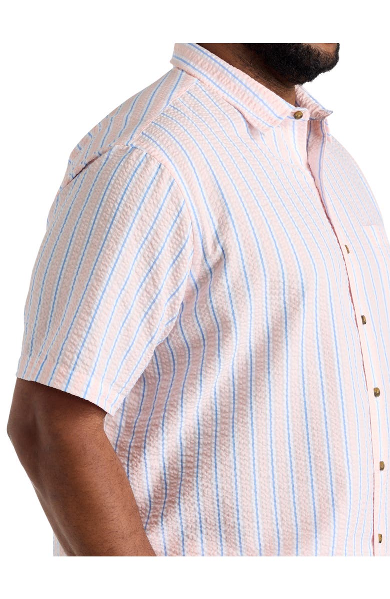 Oak Hill by DXL Big & Tall Seersucker Stripe Sport Shirt V2, Alternate, color, Pink