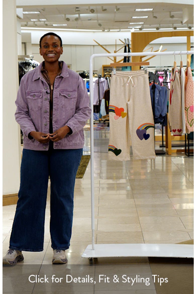 Kids' Appliqué Wide Leg Sweatpants video