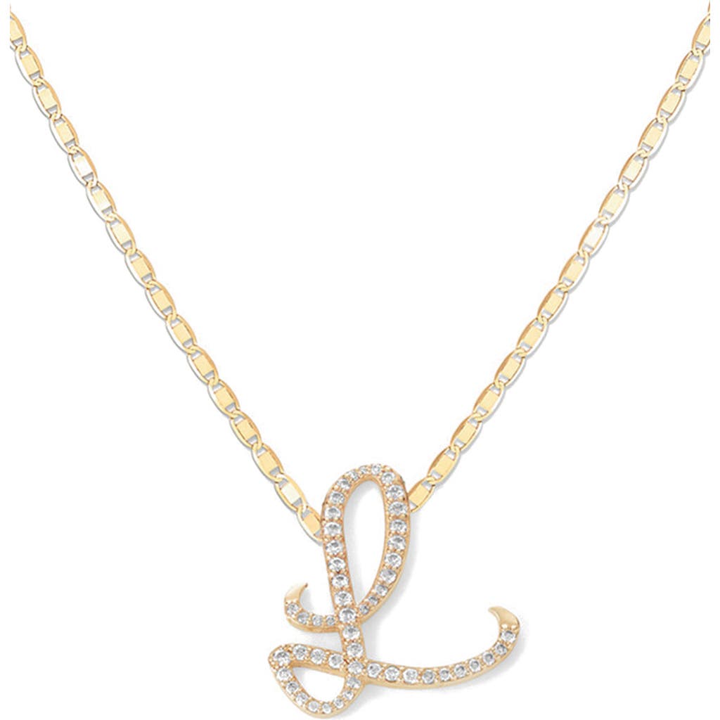 Lana Malibu 14k Gold & Diamond Initial Pendant Necklace In Gold
