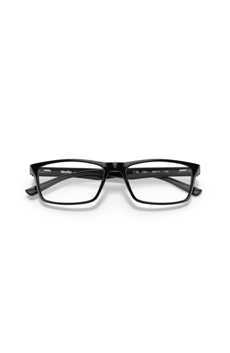 Sferoflex 56mm Rectangle optical glasses, Alternate, color, Black