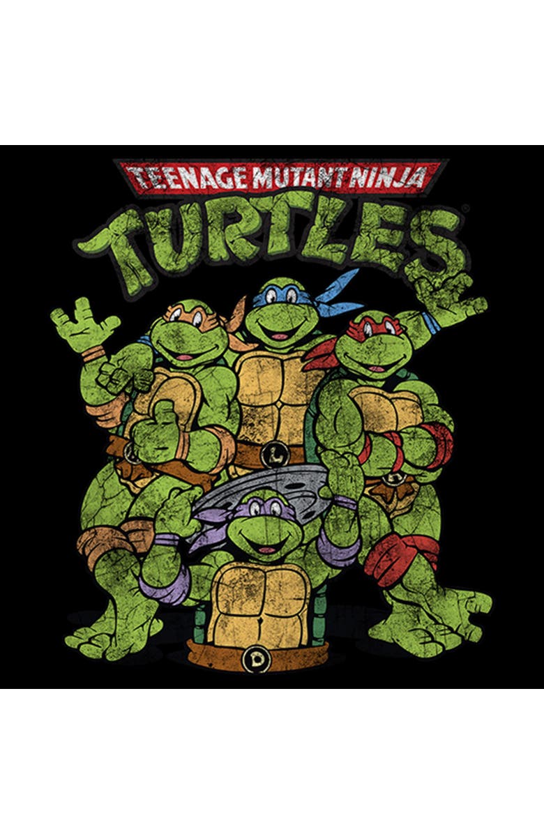 TEENAGE MUTANT NINJA TURTLES Men's Teenage Mutant Ninja Turtles Best Friend Shot Graphic T-Shirt, Alternate, color, Black