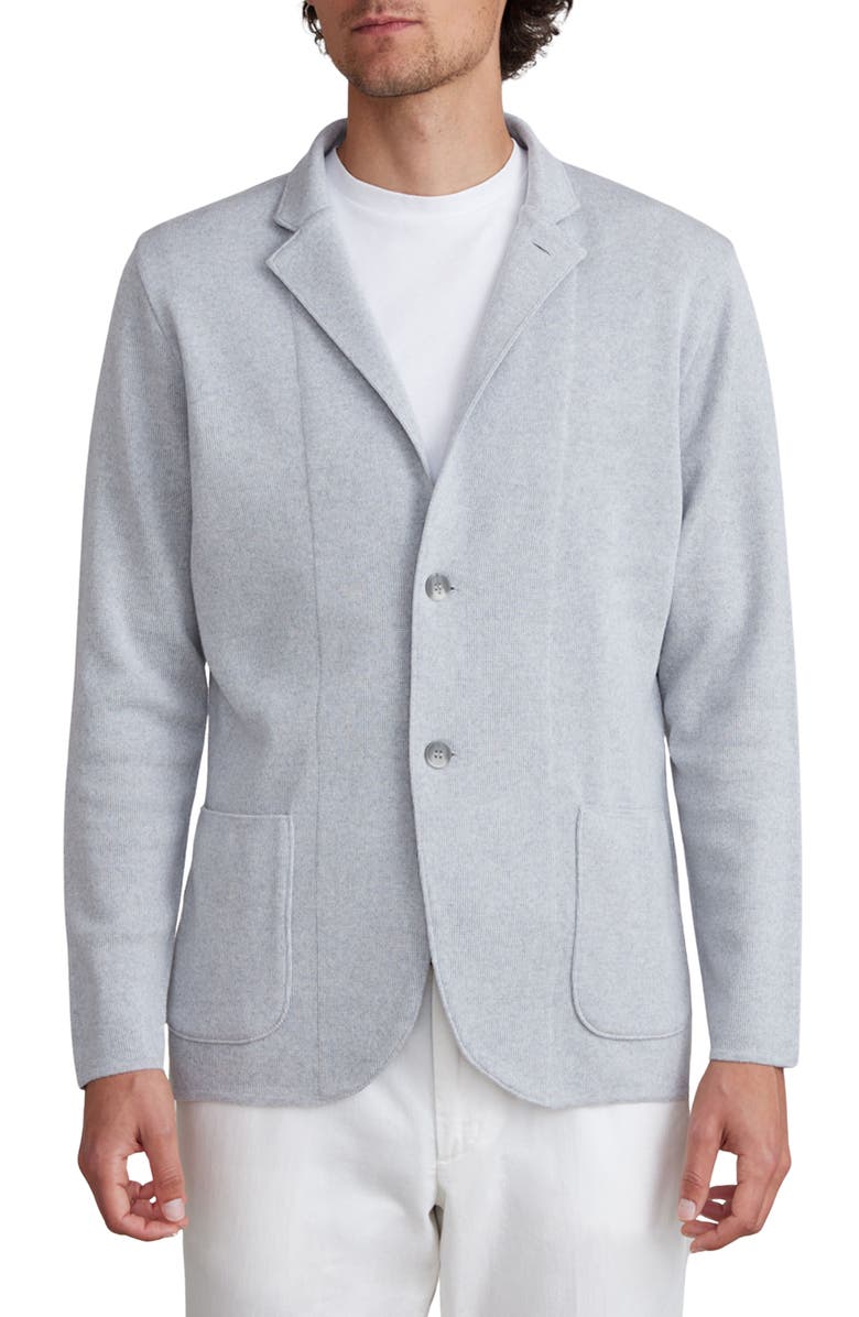 Emanuel Berg Premium Knit Merino Wool Sport Coat, Main, color, Light Grey