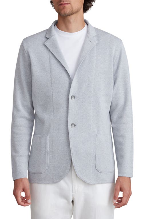 Emanuel Berg Premium Knit Merino Wool Sport Coat In Light Grey