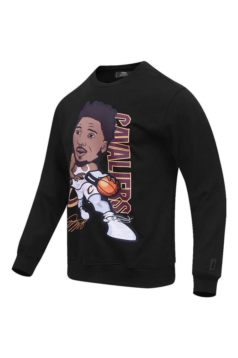 Men's Pro Standard Donovan Mitchell Black Cleveland Cavaliers Avatar Pullover Sweatshirt, Alternate, color, Black