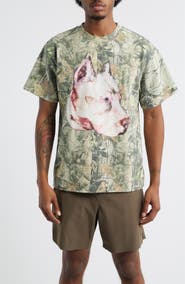 Obey Pit Forest Camo Cotton T-Shirt