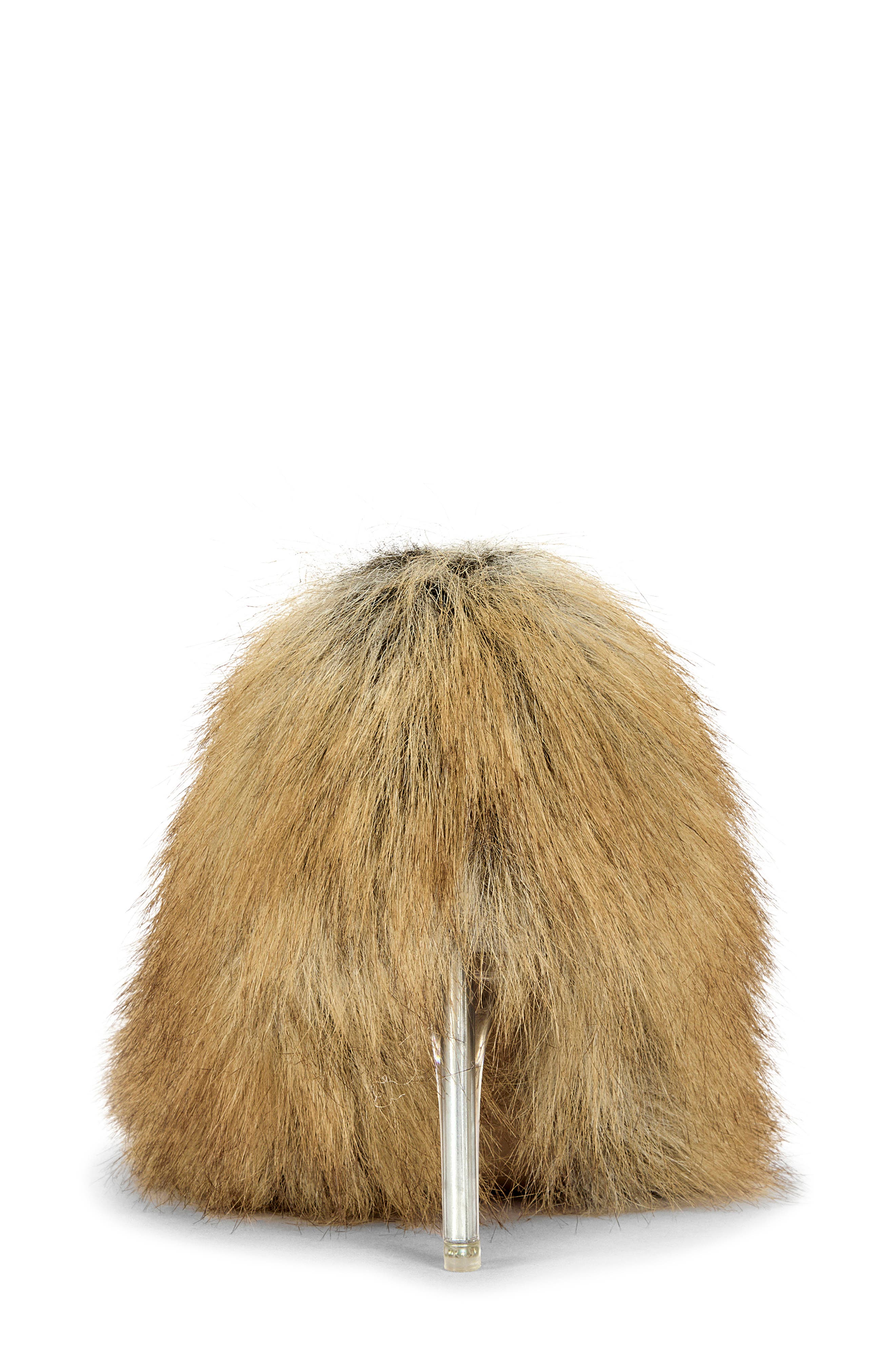 AZALEA WANG Jameeck Faux Fur Stiletto Pump, Alternate, color, 