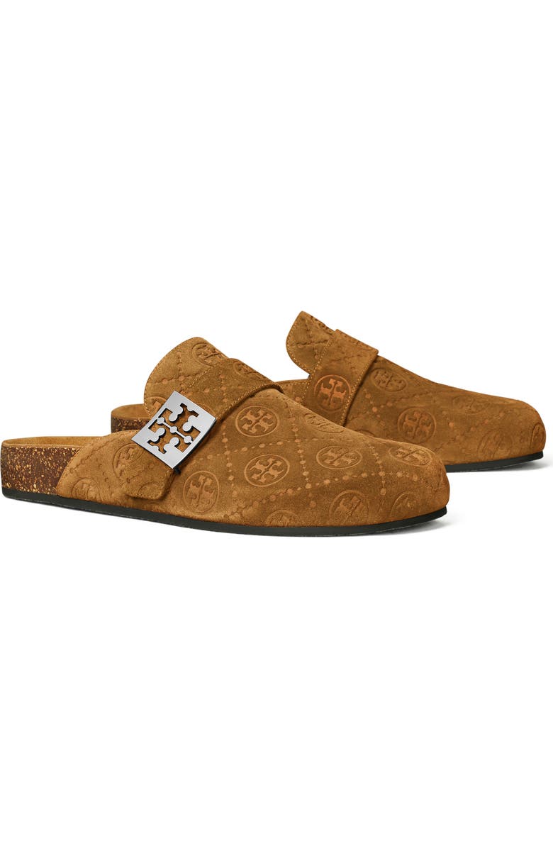 Tory Burch T Monogram Mellow Mule, Main, color, Golden Brown / Silver