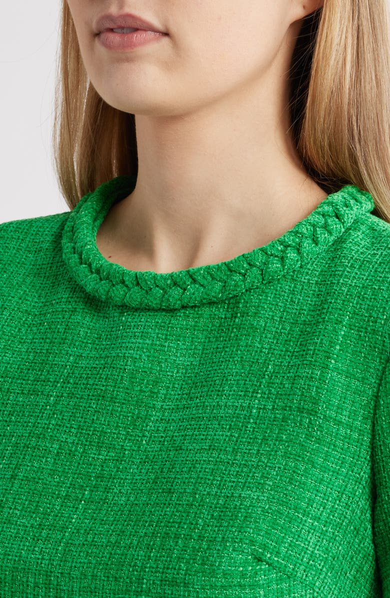 Eliza J Braid Detail Tweed Dress, Alternate, color,