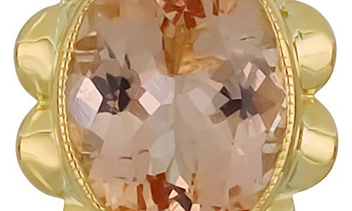 Bony Levy 18k Gold Morganite & Diamond Stud Earrings In 18k Yellow Gold